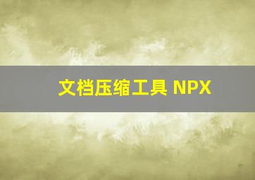 文档压缩工具 NPX